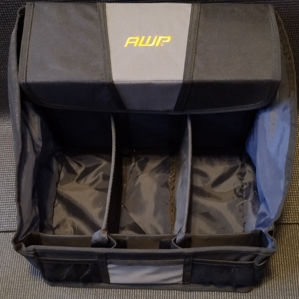 AWP Black/Gray Trunk Or Passenger Seat Mobile Office Organizer